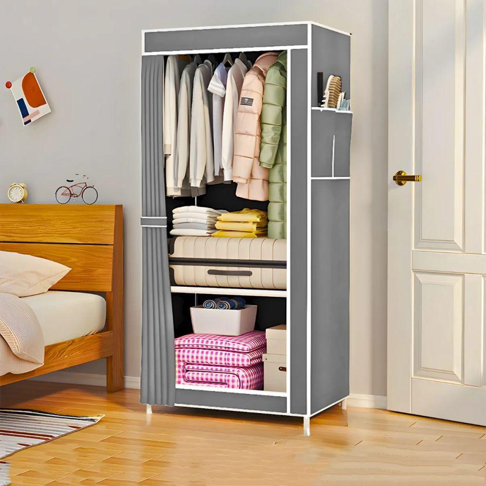 Miniatura Guarda Roupa Closet Dobrável Organizador Com Capa De Tecido