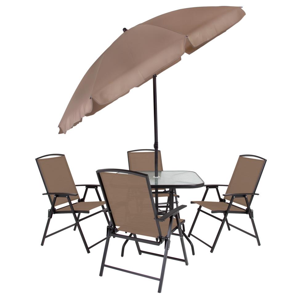 Miniatura Conjunto Jardim Acapulco Com Mesa Guarda-sol e Cadeiras Mor