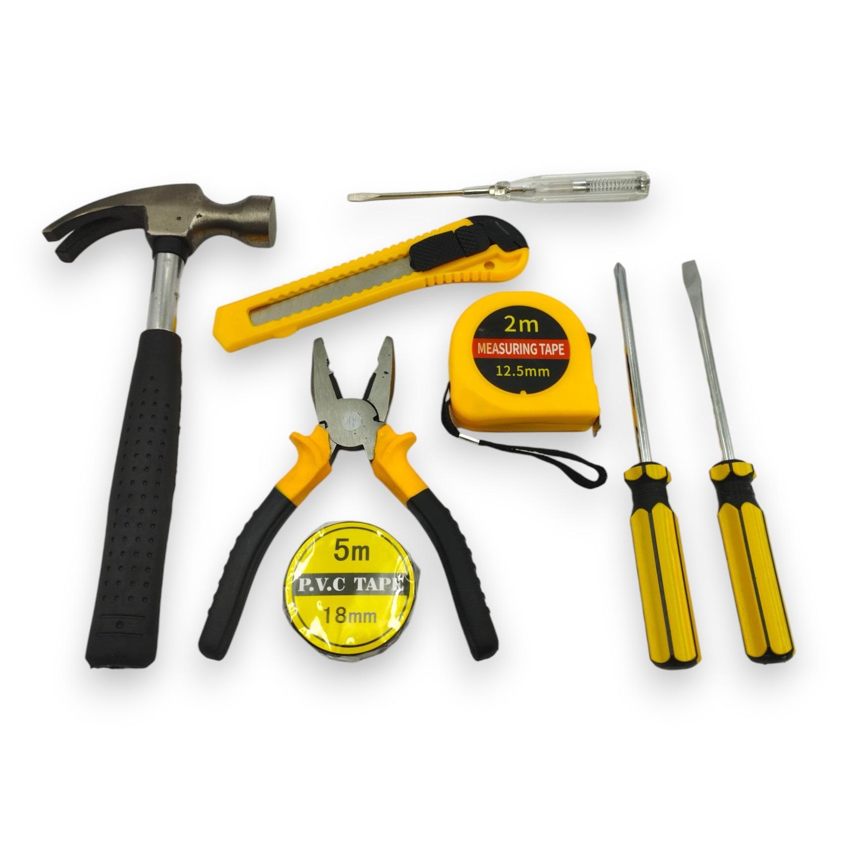Miniatura Kit Maleta De Ferramentas 9 Pçs Tools Martelo Alicate Chaves