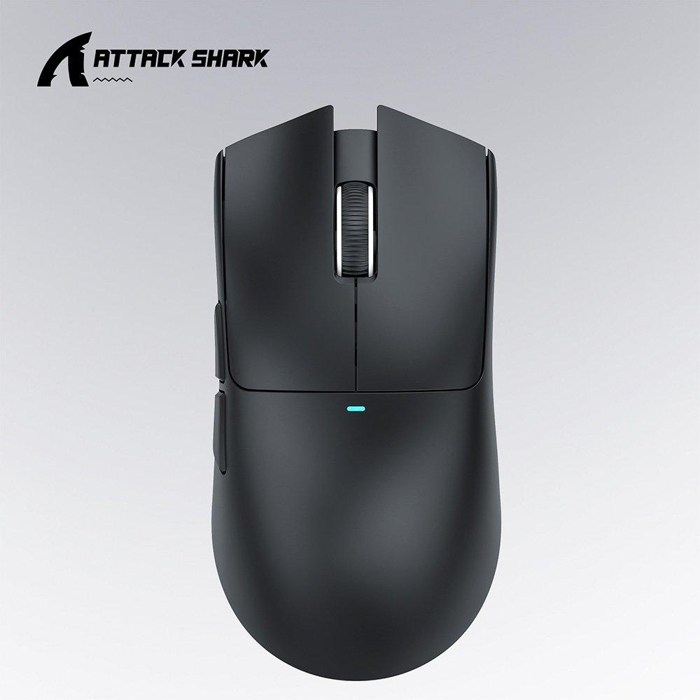 Mouse Gamer sem Fio Attack Shark X11 com Dock Black