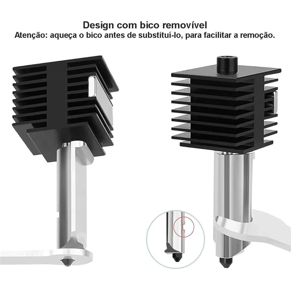 Miniatura 2X Unidades Bico Hotend Impressora Bambulab A1 A1 Mini 0.4Mm