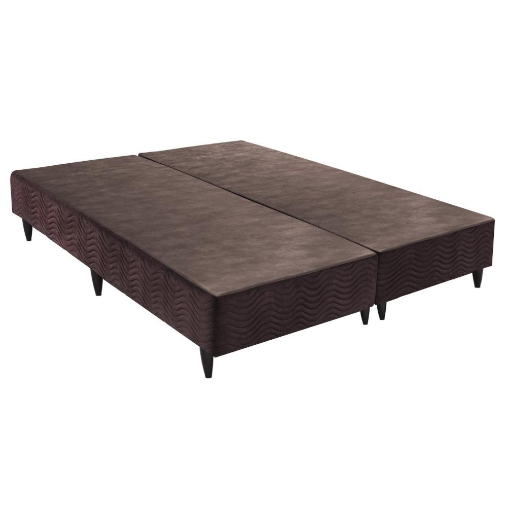 Miniatura Base Sommier Camurça Queen 158x198x23cm Ortobom Marrom