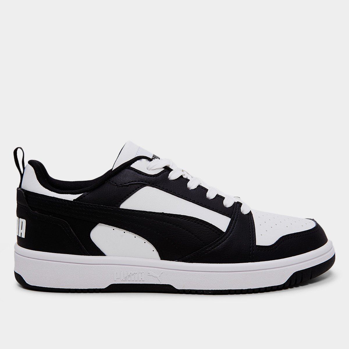 Miniatura Tênis Puma Rebound V6 Low Branco+Preto - 38