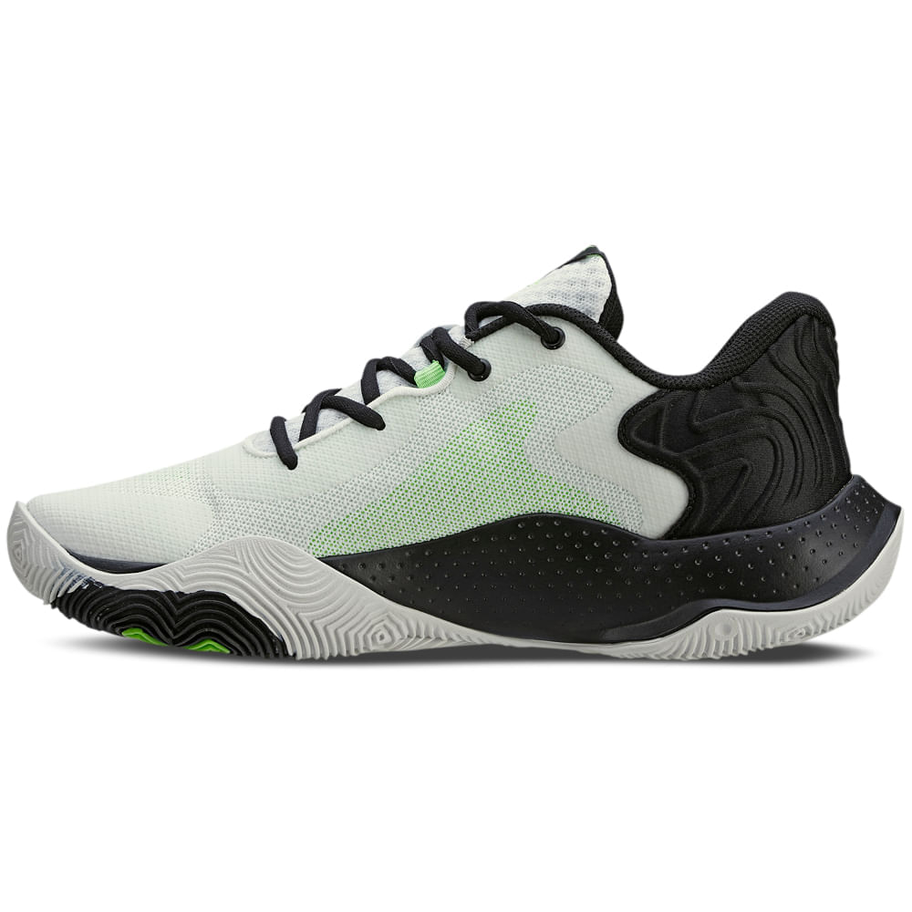Miniatura Tênis de Basquete Masculino Under Armour Buzzer Branco - 39