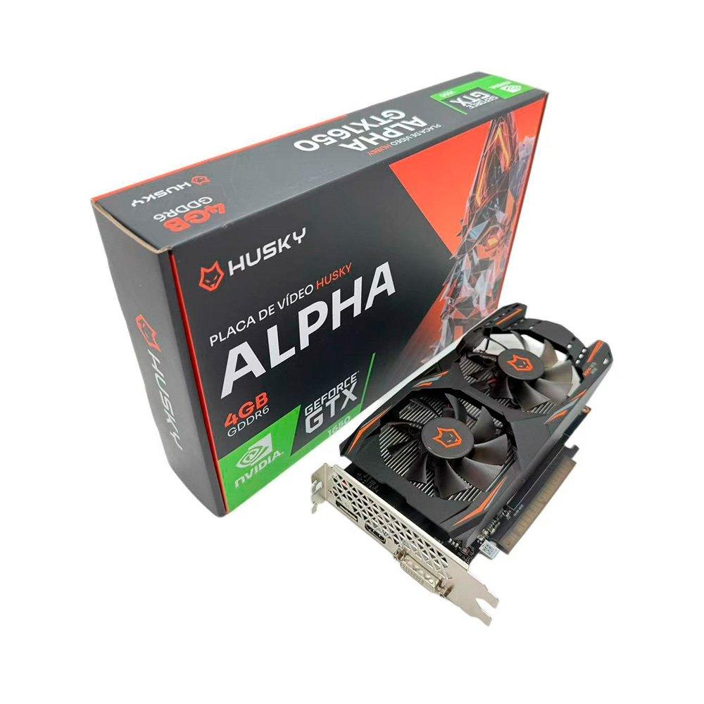 Miniatura Placa de Vídeo Husky Alpha GTX 1650, 4GB GDDR6, 128-Bit, 896 CUDAs, Boost 1.59 GHz - HVG1650