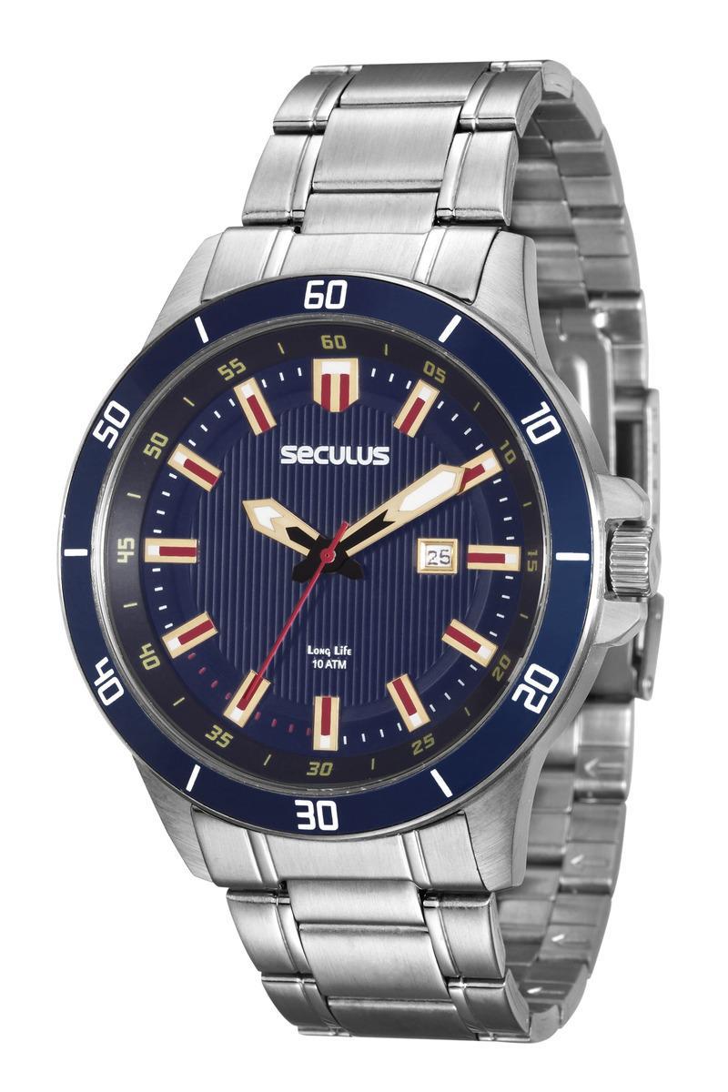 Miniatura Relógio Masculino Seculus 20427Gosvna1
