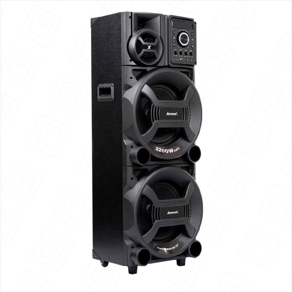 Miniatura Caixa De Som Amvox Pesadão II 2200W Led Bluetooth USB SD Bivolt Preto ACA 2201 117422012749 - Eletricidade - BT/ USB / SD /AUX / 2xP10 - Preto - 12 meses - 2200W - Bivolt