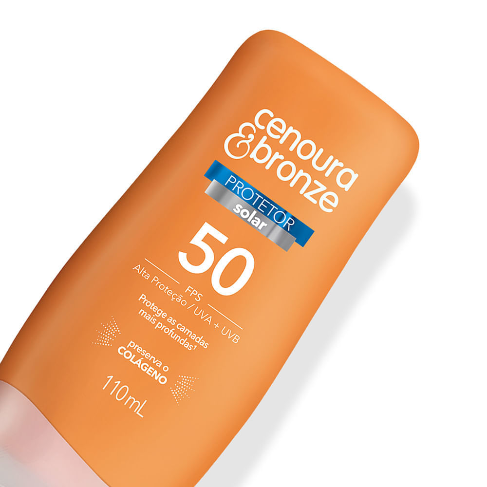Miniatura Protetor Solar Cenoura & Bronze FPS 50 Loção 110ml