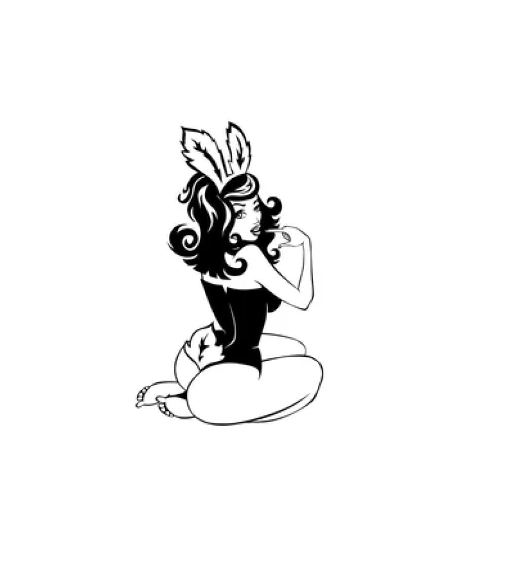 Miniatura Tatuagem Coelhinha Playboy Sexy Temporária