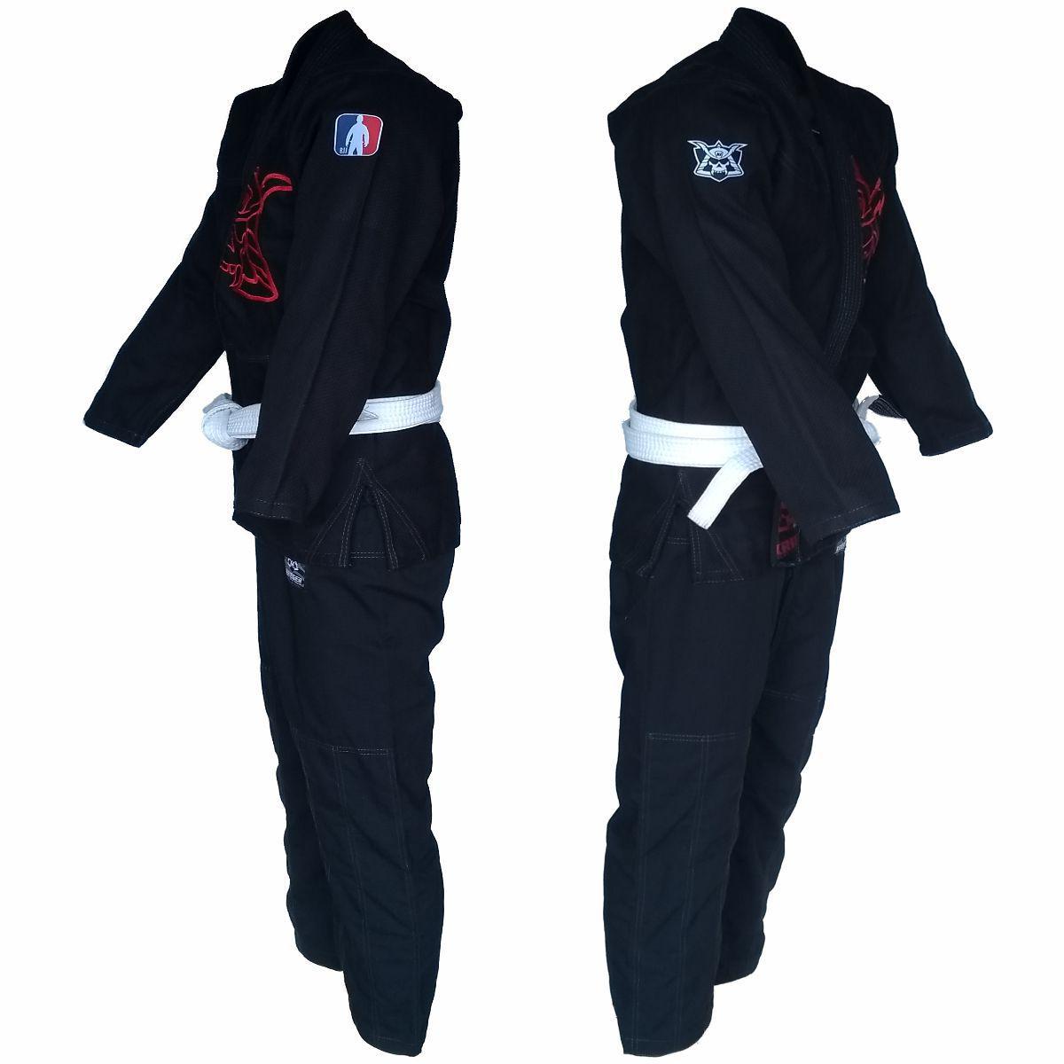 Miniatura Kimono Jiu-Jitsu Bjj - Krieger - Phantom Preto E Vermelho A0