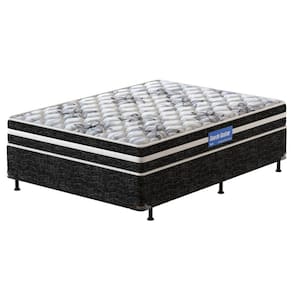 Miniatura Cama Box de Casal Probel Guarda Costas Premium Extra Firme Espuma D20, 28 e 33 60x138x188cm - Branco/Preto
