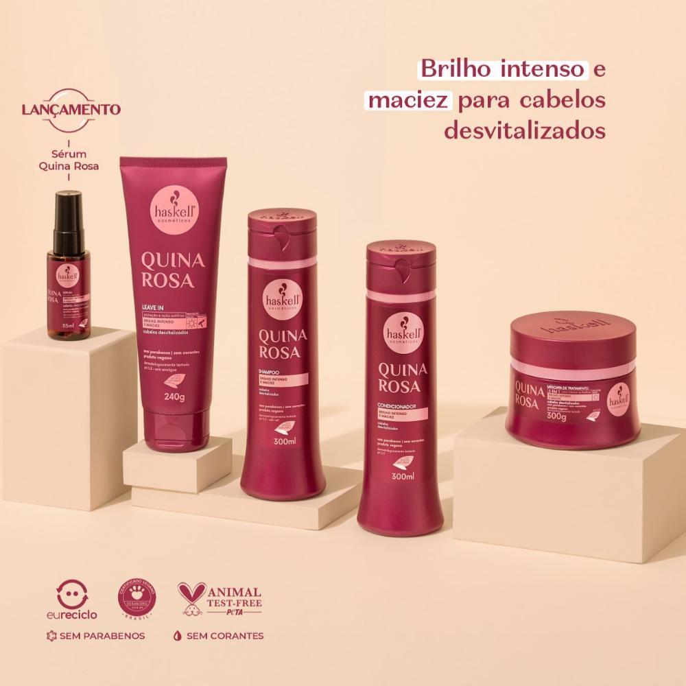 Quina Rosa Haskell Shampoo, Condicionador E Máscara 300Ml/G