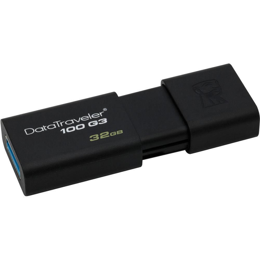 Miniatura Pendrive Kingston 32Gb Datatraveler Usb 3.1 Dt100 G3 Lacrado 32gb - Preto - Pen-drive - Kingston