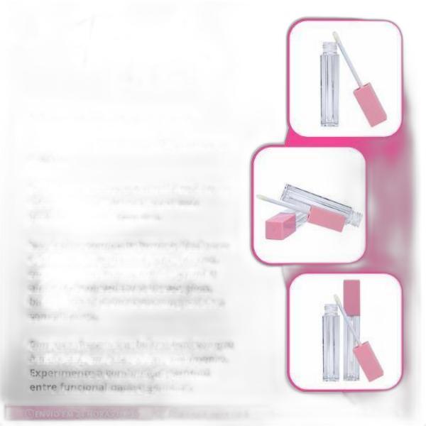 Miniatura Kit 25 Gloss Labial Batom Embalagem Quadrada Vazia 4.5Ml
