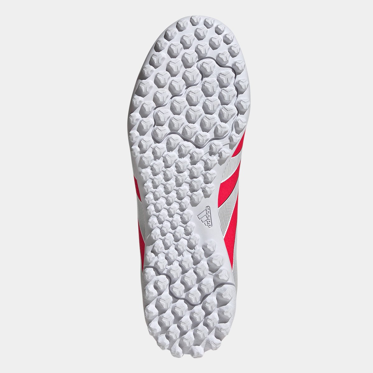 Miniatura Chuteira Society Infantil Adidas Predator Club Vermelho+Branco - 26