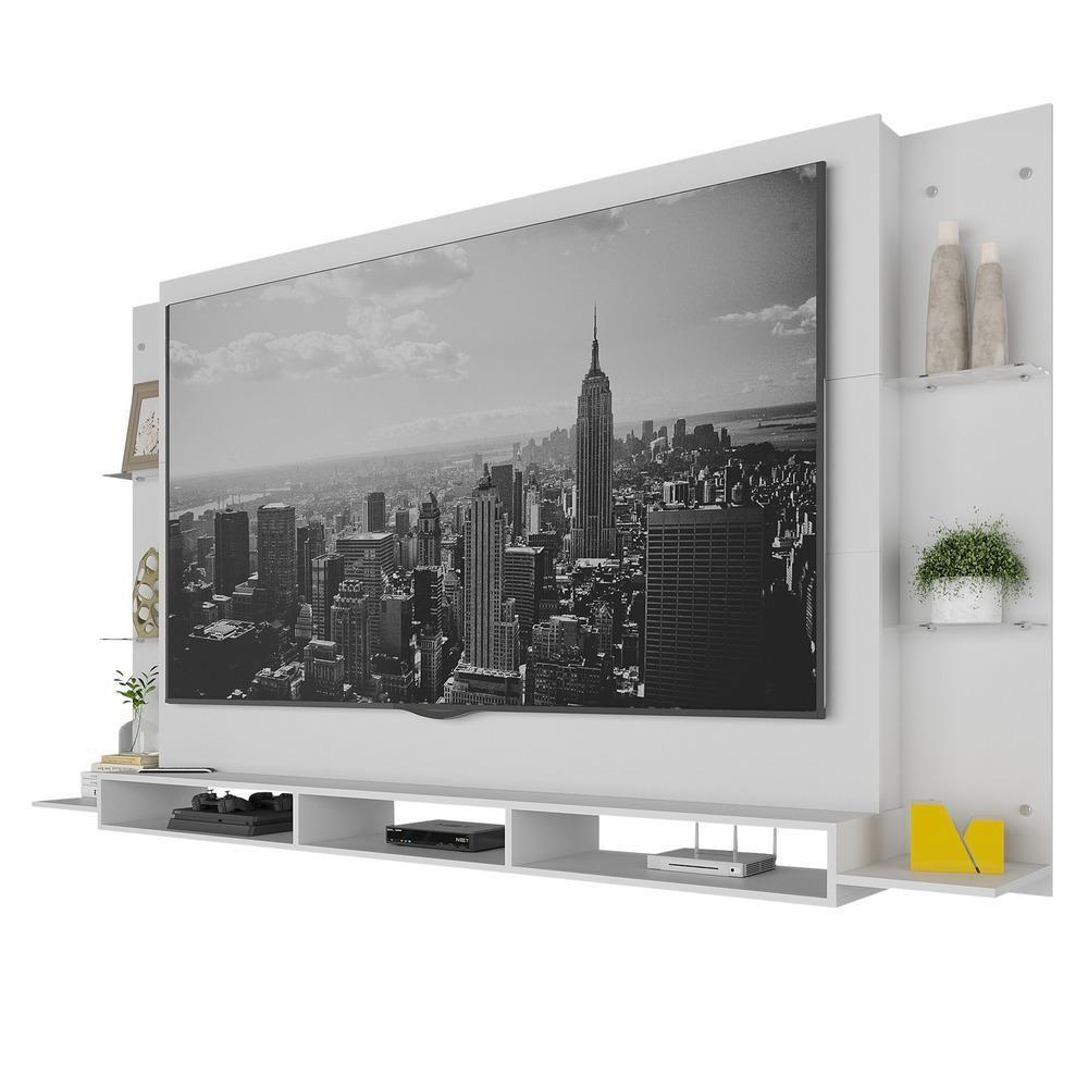 Miniatura Painel Com Suporte Tv 75" Web Multimóveis Mp1049 Branco