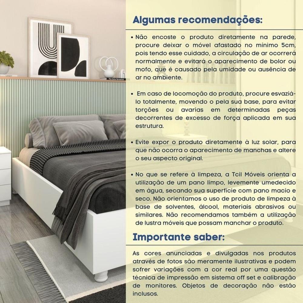 Quarto Casal Completo Guarda-Roupa Lima, Cama Mônaco e Cômoda Premium Espresso Móveis Neve