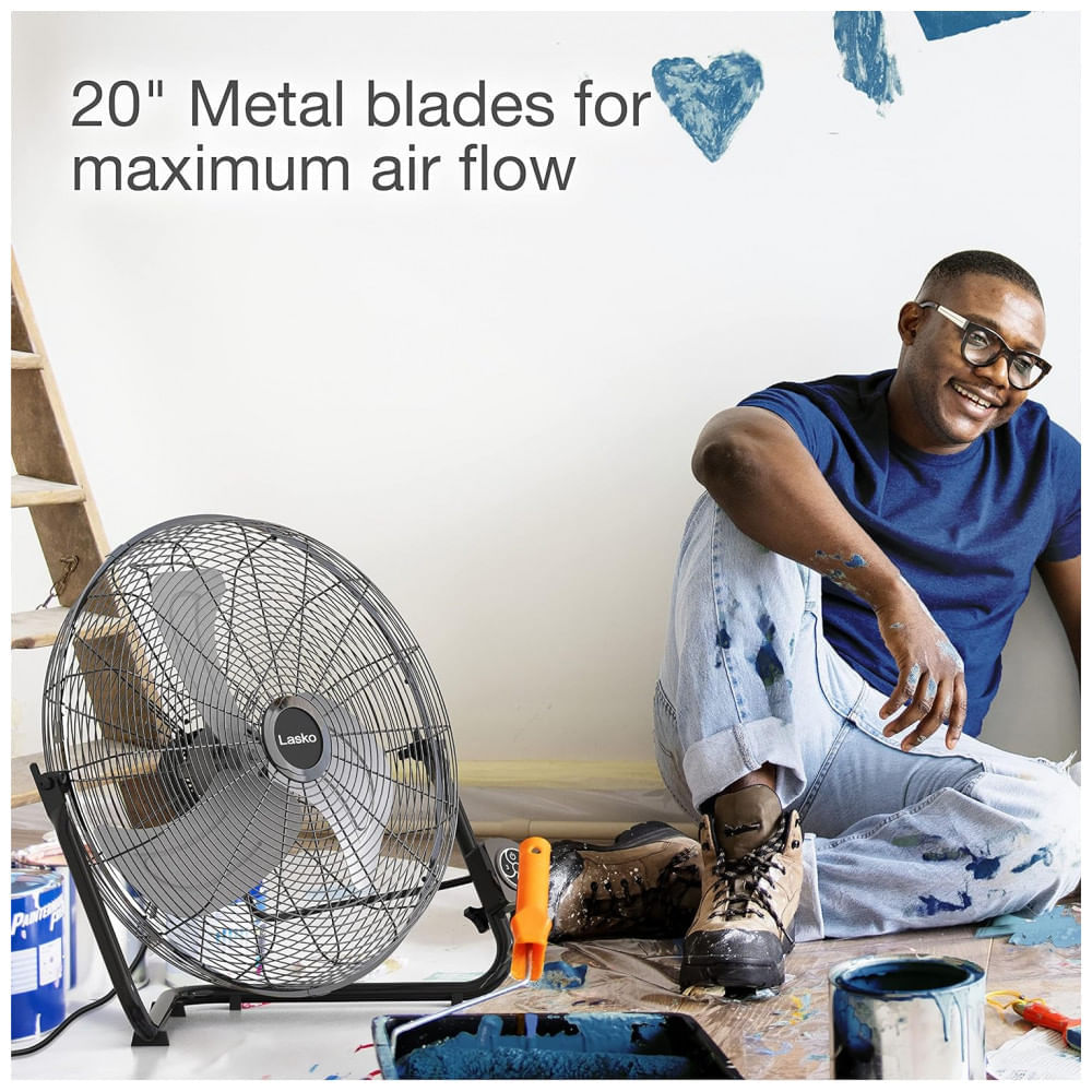 Ventilador de Piso com QuickMount para Uso no Chão ou na Parede, 3 Velocidades e Controle Remoto, 110V, Lasko H20660, ...