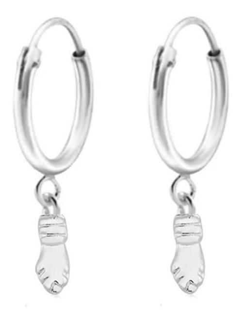Miniatura Brinco De Prata 925 Masculino Argola Pingente A Escolha