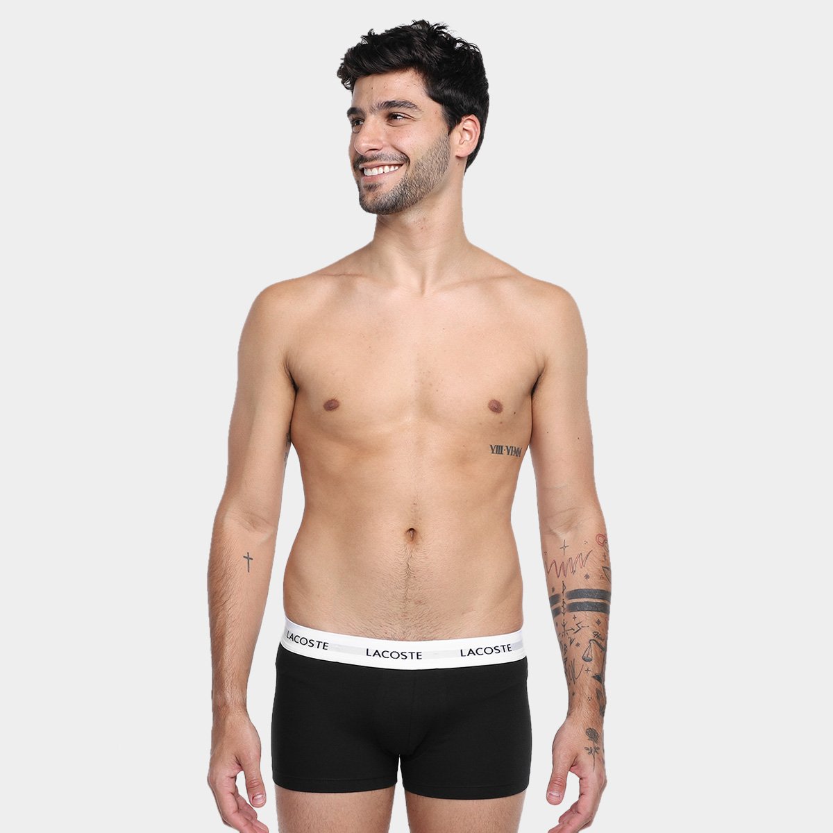 Miniatura Kit Cueca Boxer Lacoste Masculina - 3 Peças Mescla - EGG