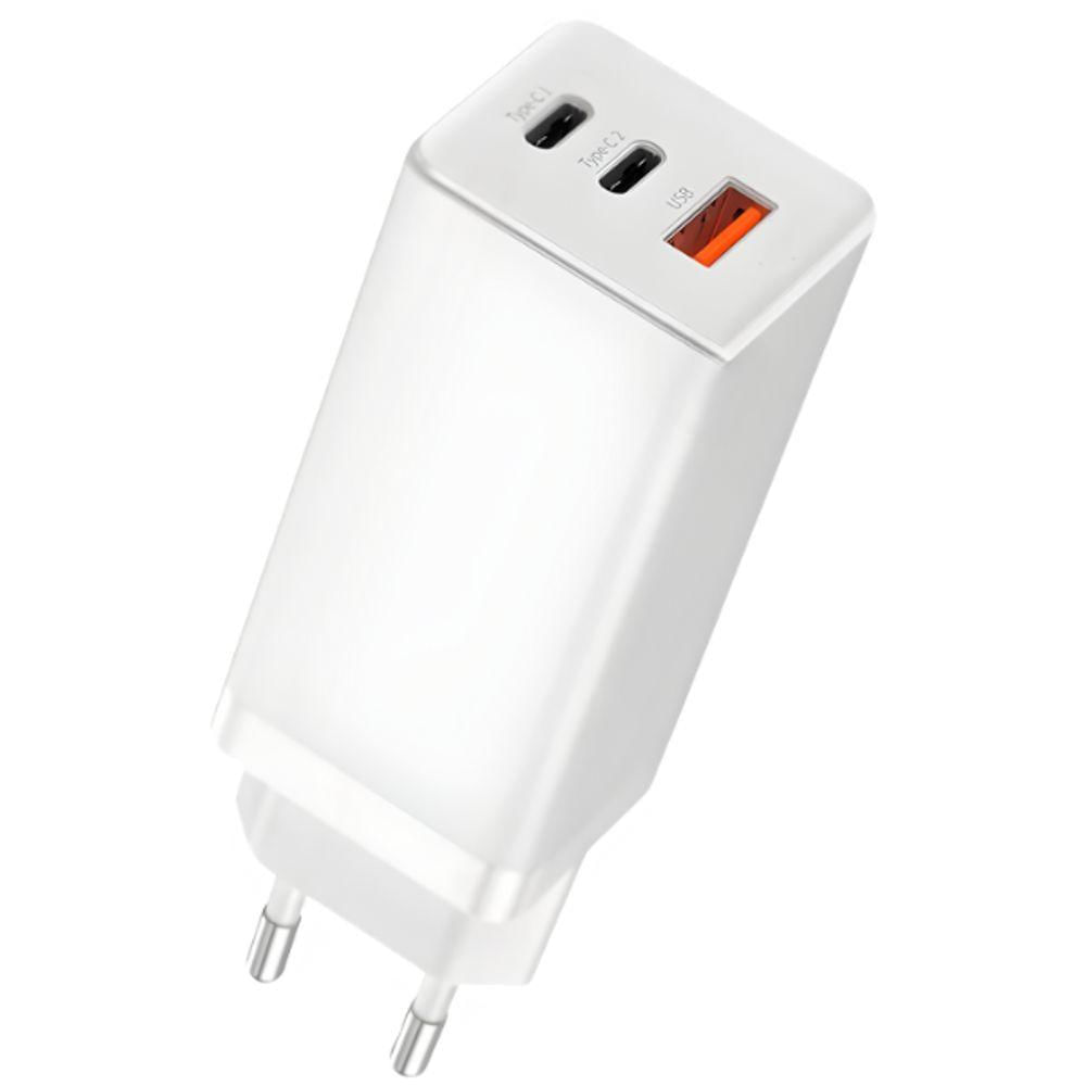 Miniatura Carregador Ultra Rápido Gan 65w Quick Charger 3 Portas