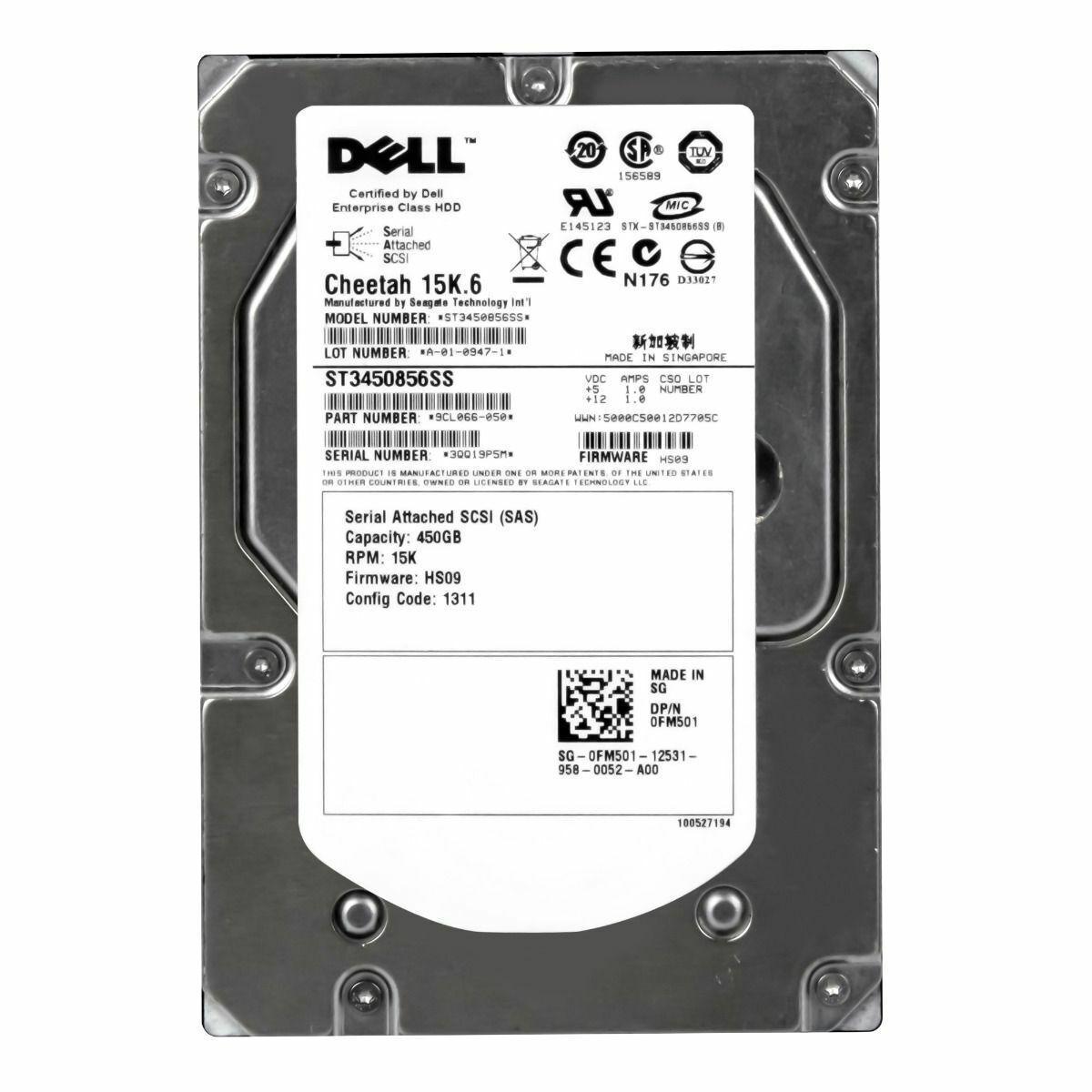 Miniatura Hd Sas Dell 450GB Cheetah 15K.6 0FM501 FM501 ST3450856SS