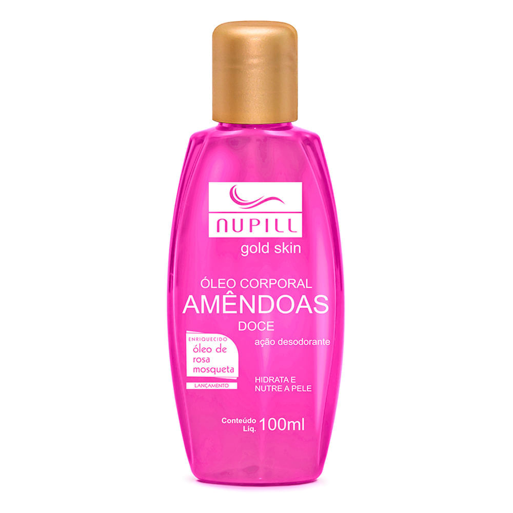 Miniatura Óleo Corporal Nupill Gold Skin Amêndoas Doce 100ml