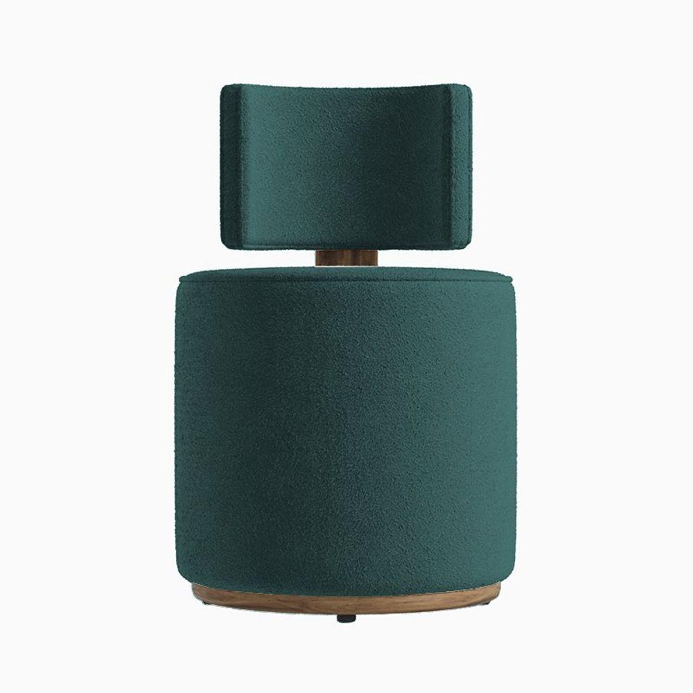 Miniatura Puff Margo Decorativo Orgânico Veludo - 7 Decor Verde Escuro