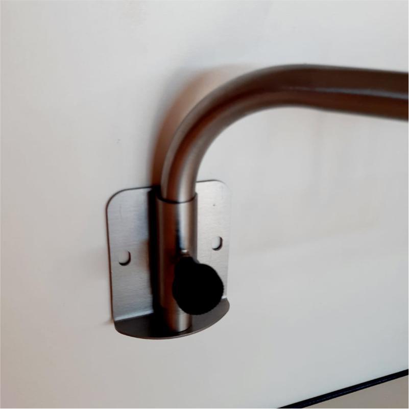 Miniatura Suporte Para Soro Articulado De Parede Inox Escovado - Suporte para soro - Produto nacional - Unidade - Inox 304 - 1 unidade