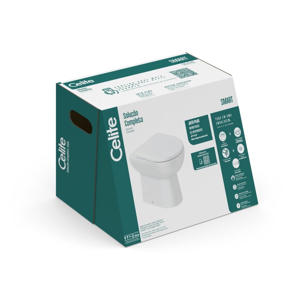 Vaso Sanitário Convencional com Assento Soft Close Smart Celite Branco