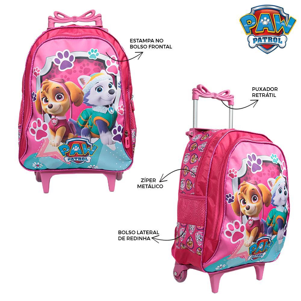 Miniatura Kit Mochila Escolar Infantil Skye Patrulha Canina Rodinha
