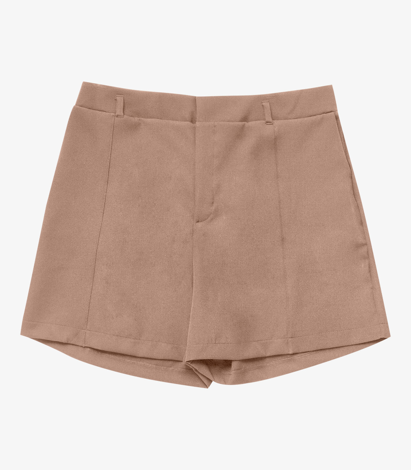 Miniatura Shorts Feminino Alfaiate Secret Glam Marrom Plus G3