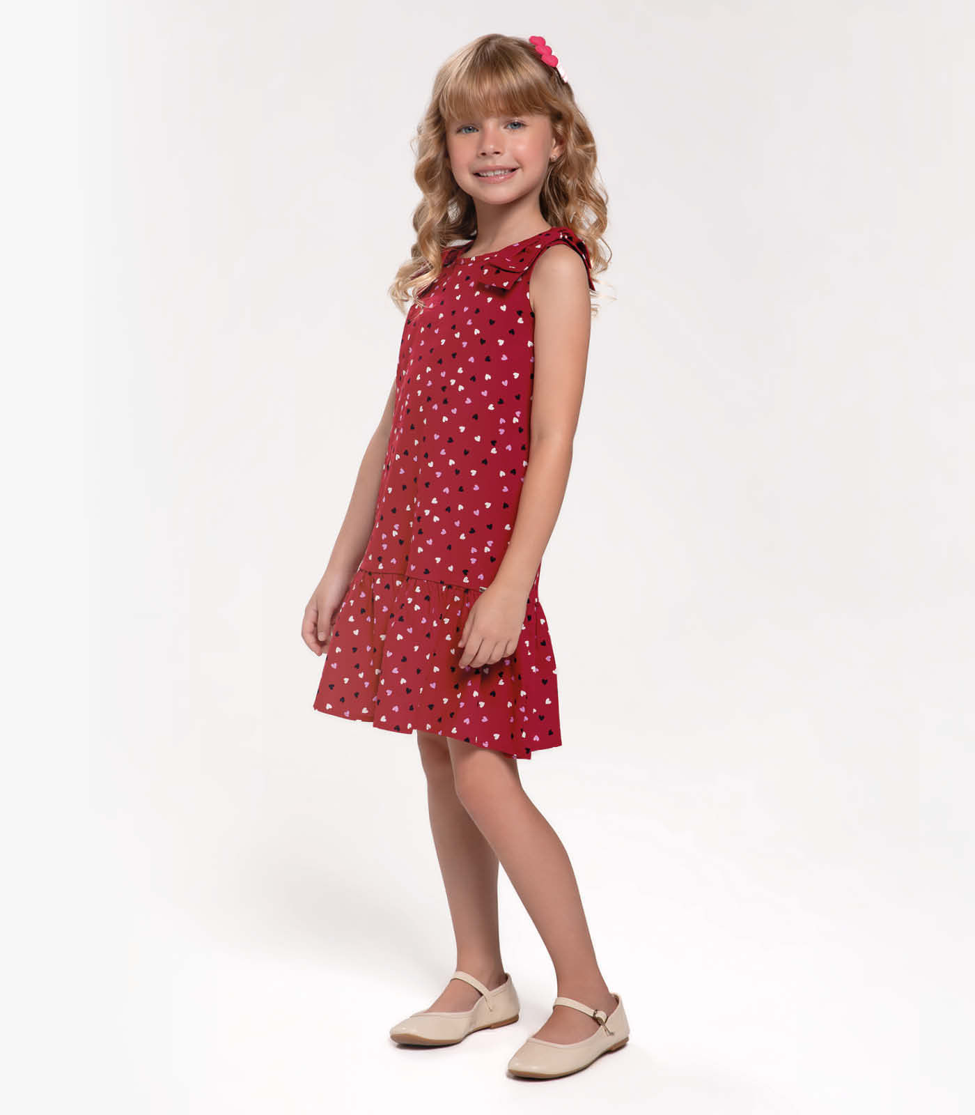 Miniatura Vestido Infantil Com Laço Trick Nick Vermelho 1