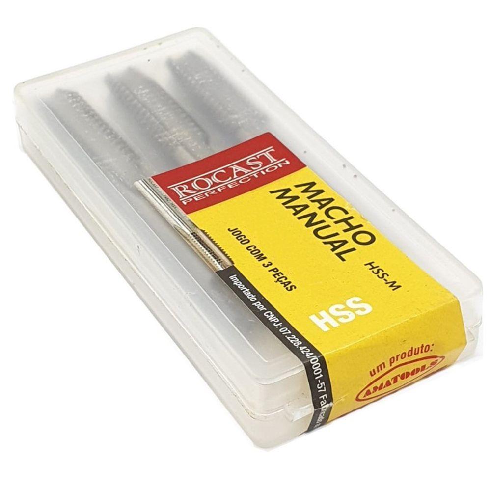 Miniatura Jogo De Macho Aço Rápido - 7/8 X 9 Unc - Din 351- Jg 3 Peças - 22,0065 - Rocast