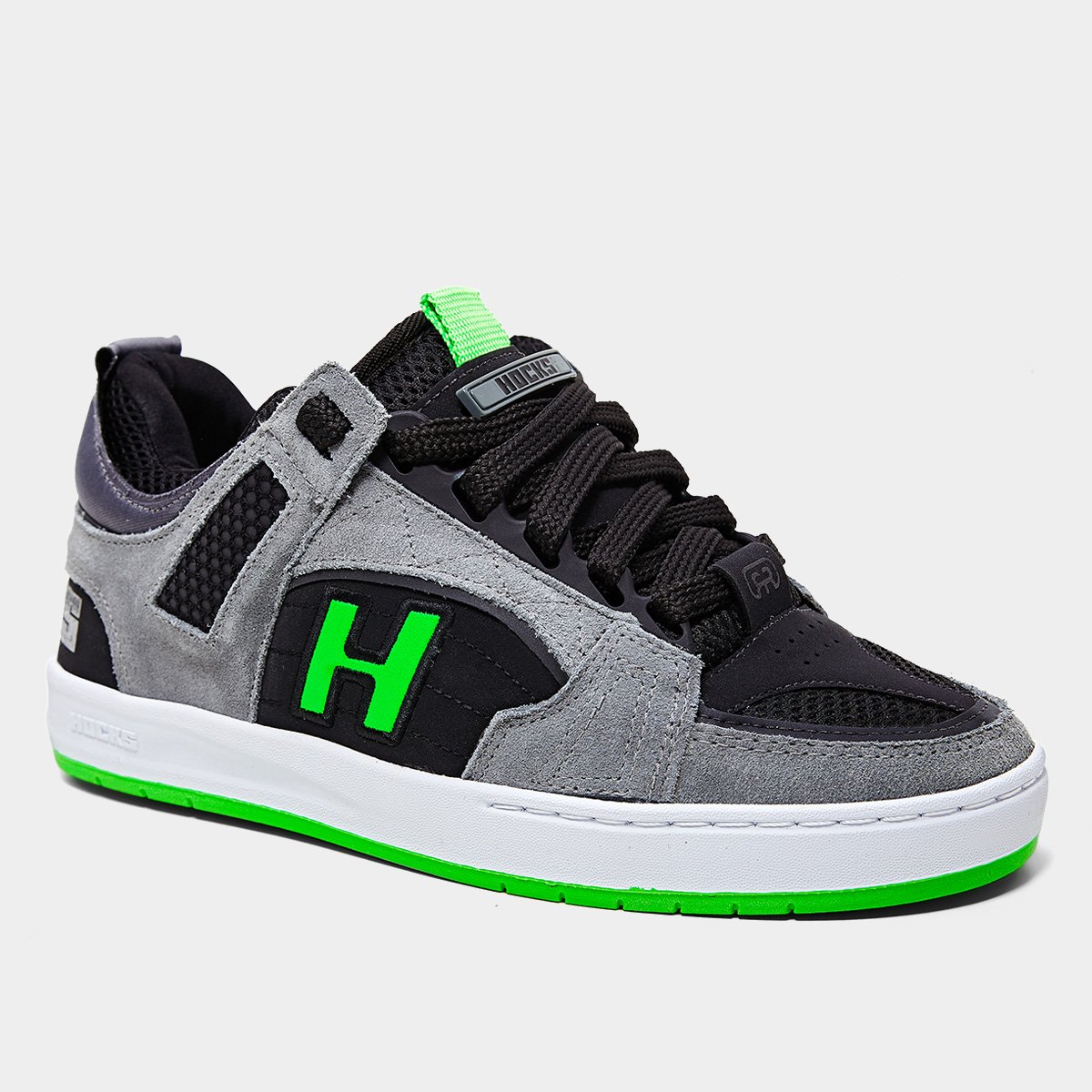 Miniatura Tênis Hocks Bold Preto+verde - 34