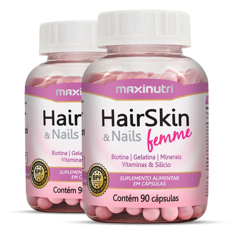 Miniatura Kit 2 Hairskin Nails Femme Maxinutri 90 Cápsulas