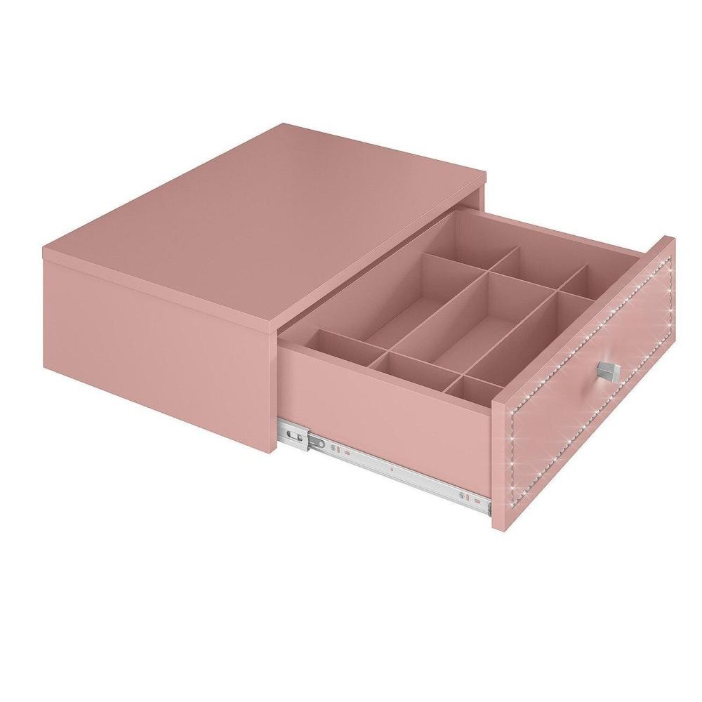 Penteadeira de Cabeceira Suspensa 1 Gaveta Rose