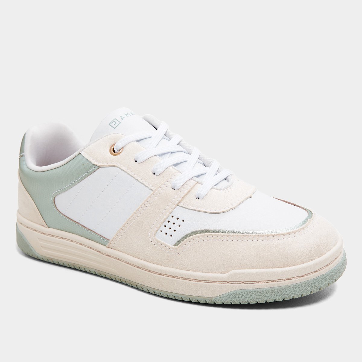 Miniatura Tenis Ramarim CasualFeminino Bege+Verde - 34