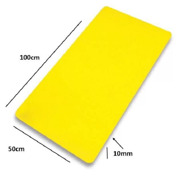 Miniatura Tapete Academia Ginastica Pilates Colchonete 10Mm Amarelo