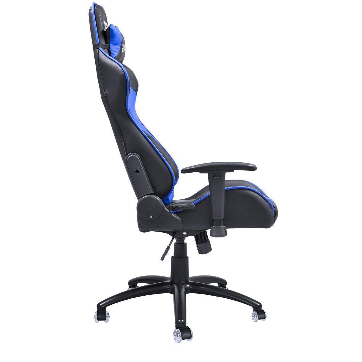 Miniatura Cadeira Gamer Mad Racer V8 Azul Com Rodas Em Gel