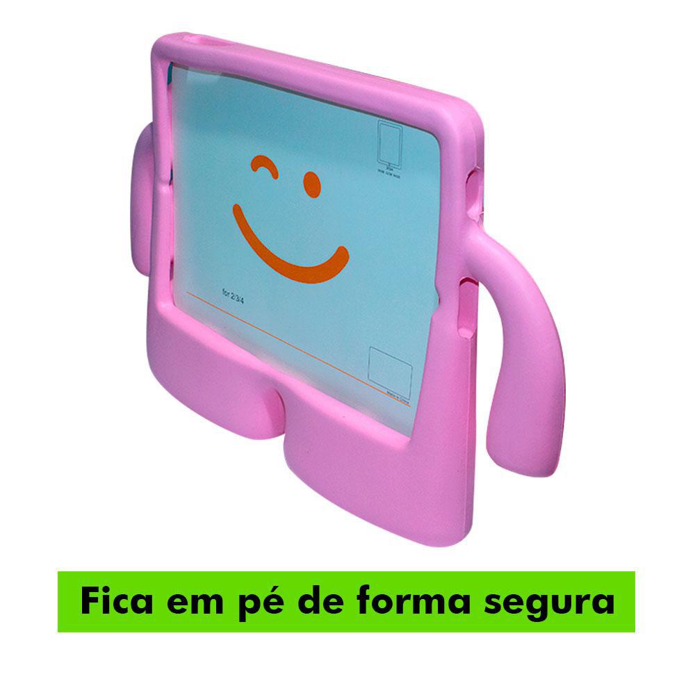 Capa Ipad 2 2011 Case Kids Infantil + Película Macia - Preta