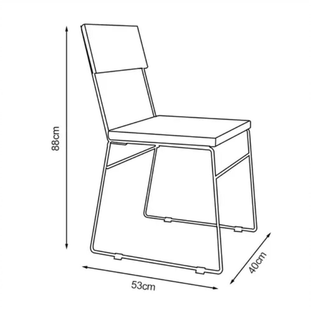 Miniatura Kit 2 Cadeiras De Jantar Estofada Base Cobre Veludo Bege