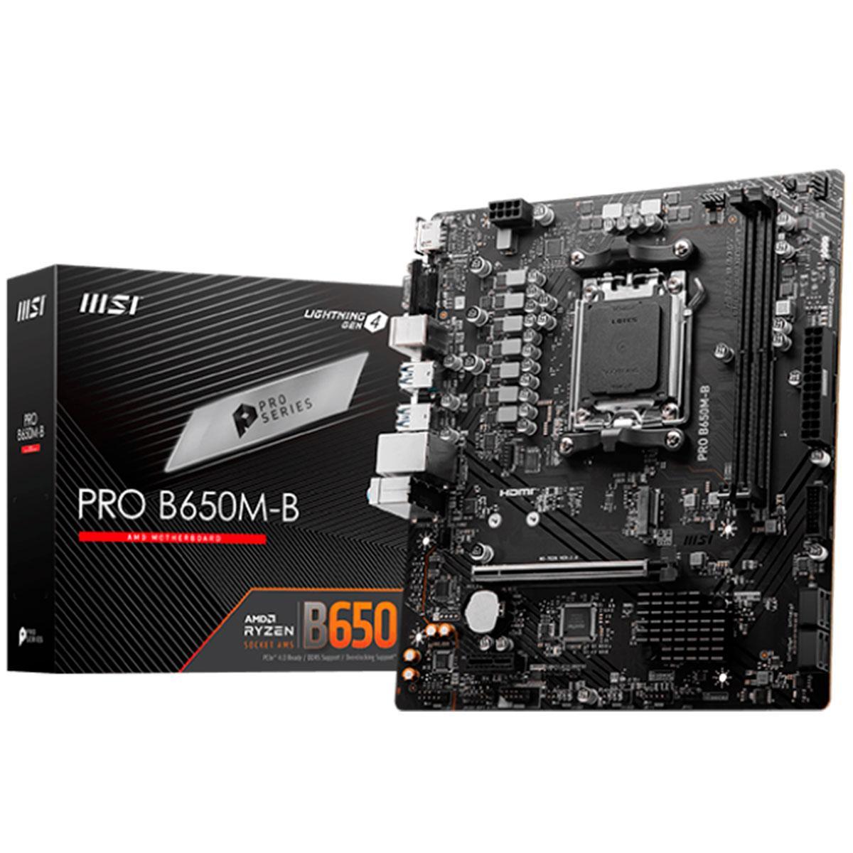 Miniatura Placa Mãe Msi B650M-B Pro, Amd Am5, Ddr5, Micro-Atx, Chipset