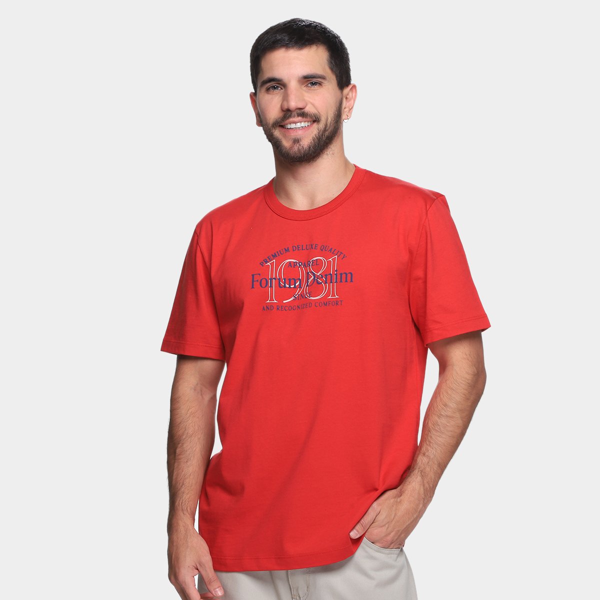 Miniatura Camiseta Forum X Masculina Vermelho - G