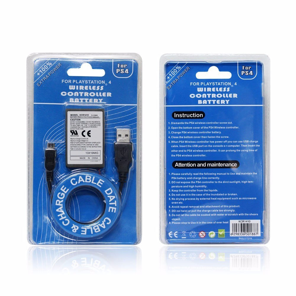 Miniatura Kit Bateria Controle 4 Ps4 Dualshock 2000mh 3,7vV Cabo