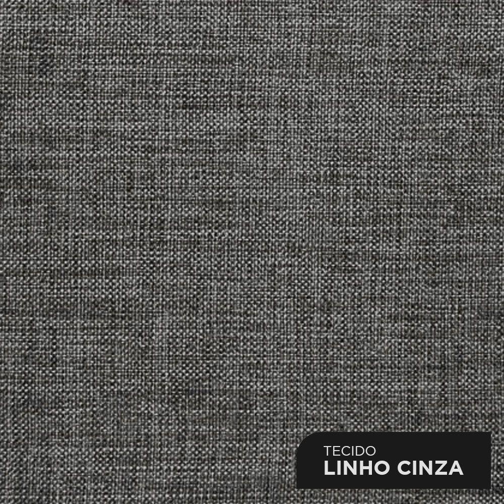 Miniatura Cabeceira Solteiro 90cm Linho Cinza