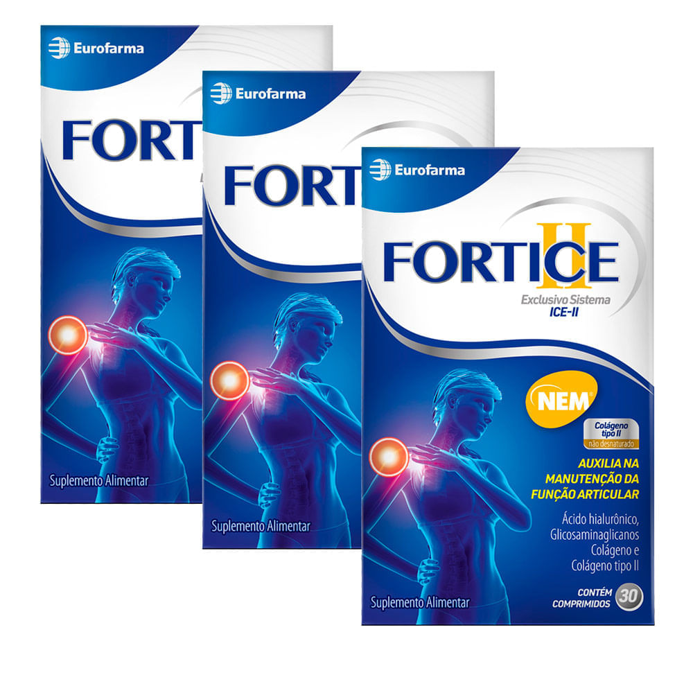 Miniatura Kit 3 Fortice II com 30 Comprimidos