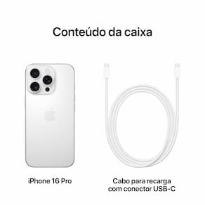 Apple iPhone 16 Pro 128GB 6,3" 48MP Titânio Branco