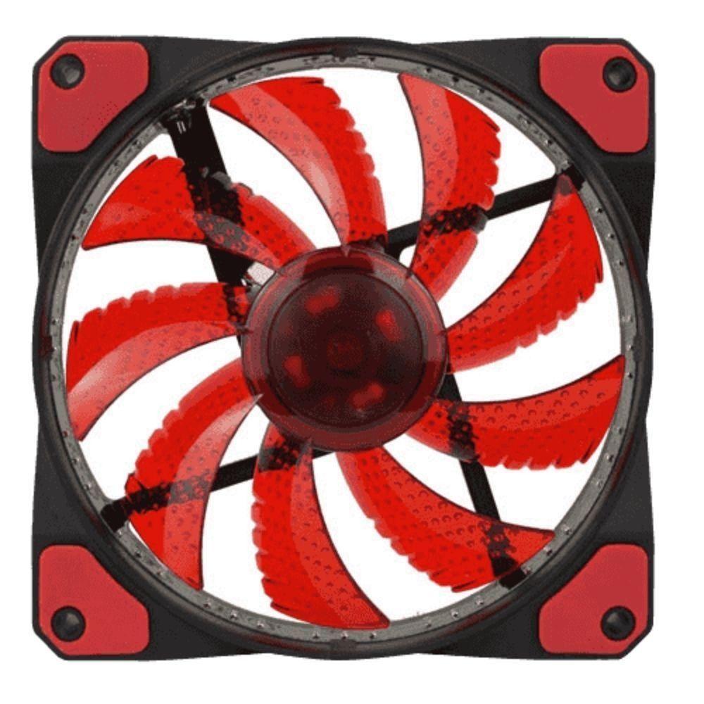 Miniatura Fan Para Pc Gamer Gf12r 12cm Vermelho 32 Led