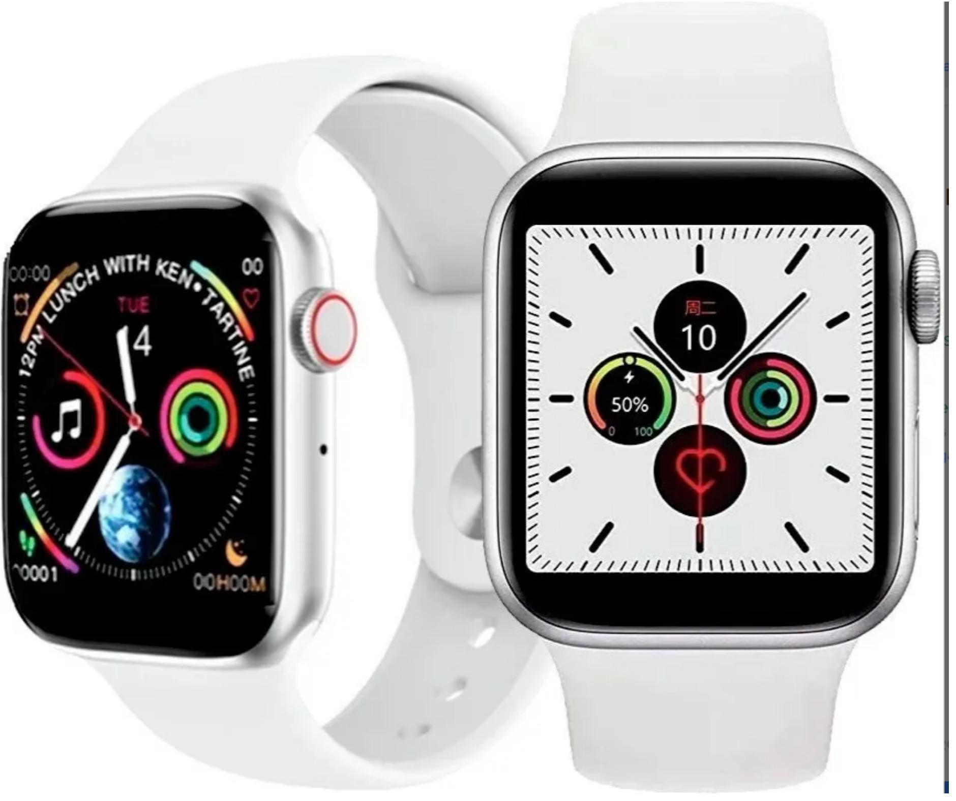 Miniatura Relógio Smartwatch Inteligente Iwo12 W26 44Mm Branco Branco - Smartwatch - W26 - Silicone - 44mm